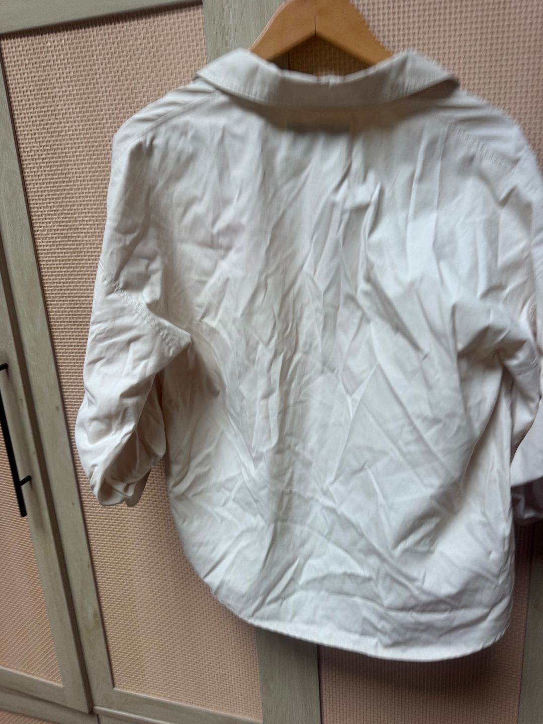 Cream blouse with bell sleeves