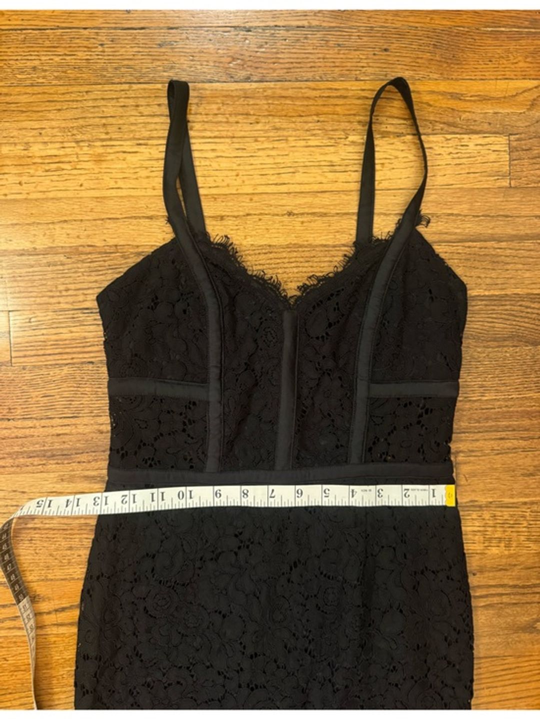 Express Black Lace Bustier Corset Midi Bodycon Dress