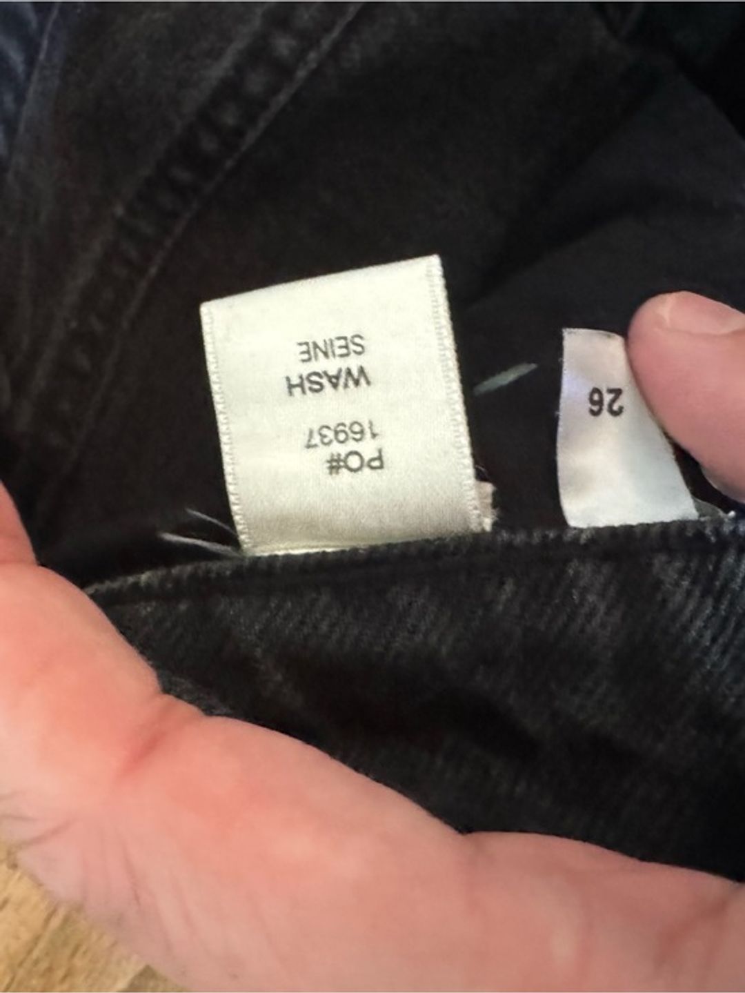 Reformation Kris Relaxed Jean Black Washed Front Seam Jeans