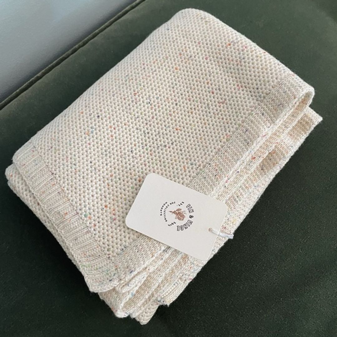 NWT Vince Fin & Vince Knit Blanket - Confetti