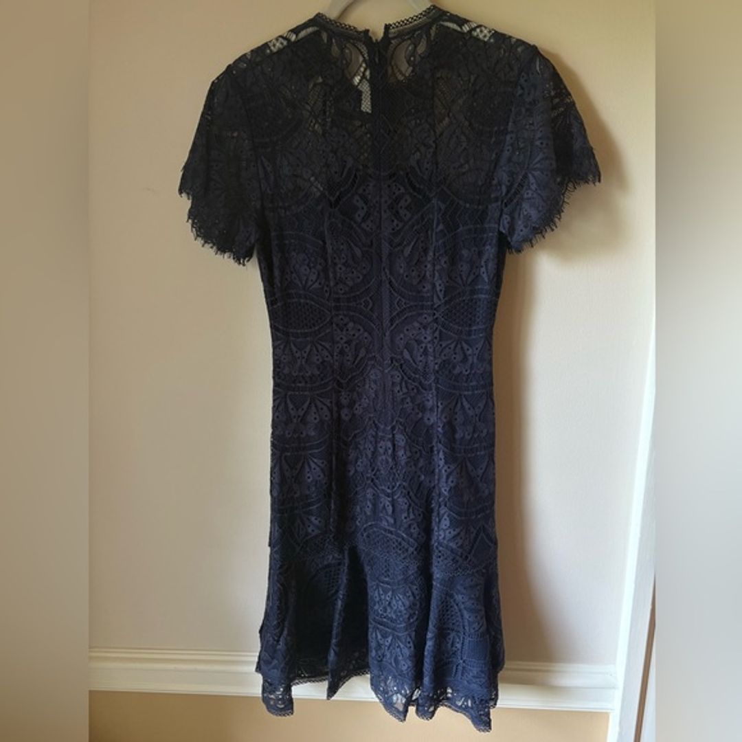 Jonathan Simkhai Navy Lace Short Dress