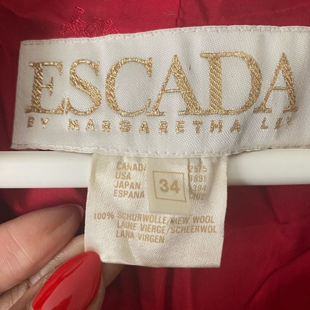 Escada Red Candystripe Blazer