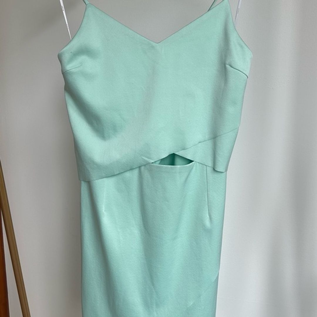 NWT Elliatt CORDELIA Mint Layered Spaghetti-Strap Mini Dress
