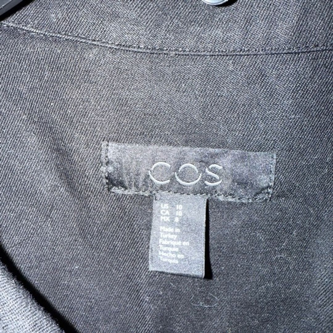 COS Cotton Twill Denim Romper Black