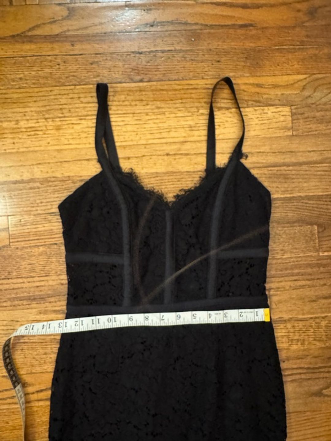 Express Black Lace Bustier Corset Midi Bodycon Dress