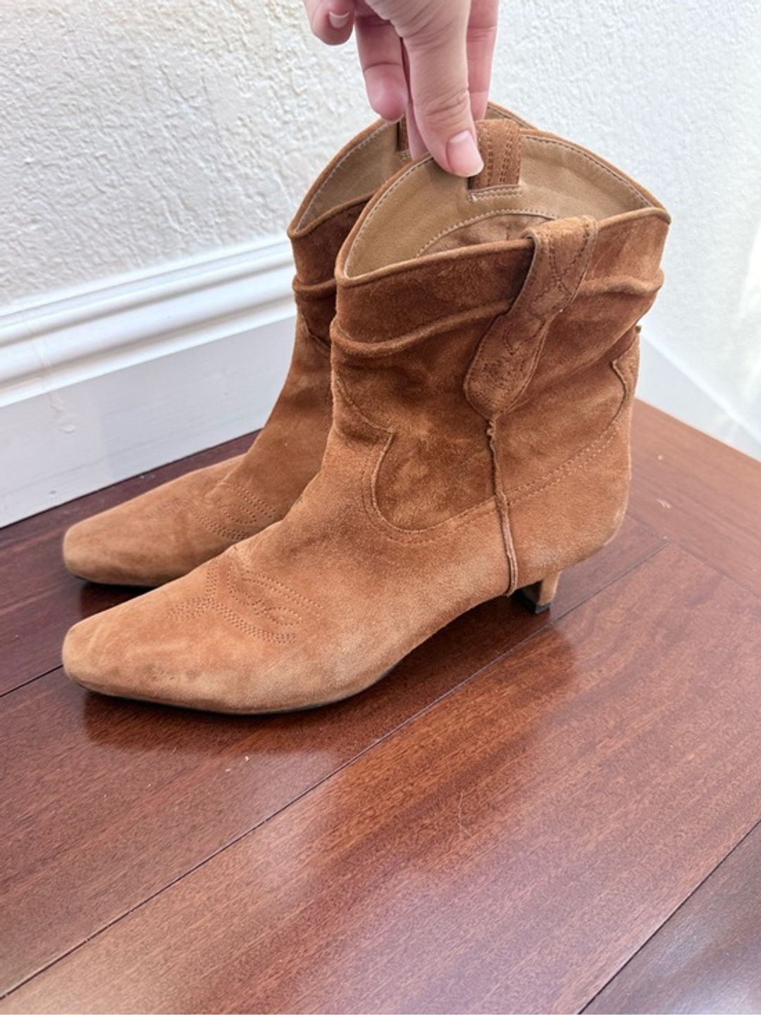 Sam Edelman Women's Suede Western Ankle Boots