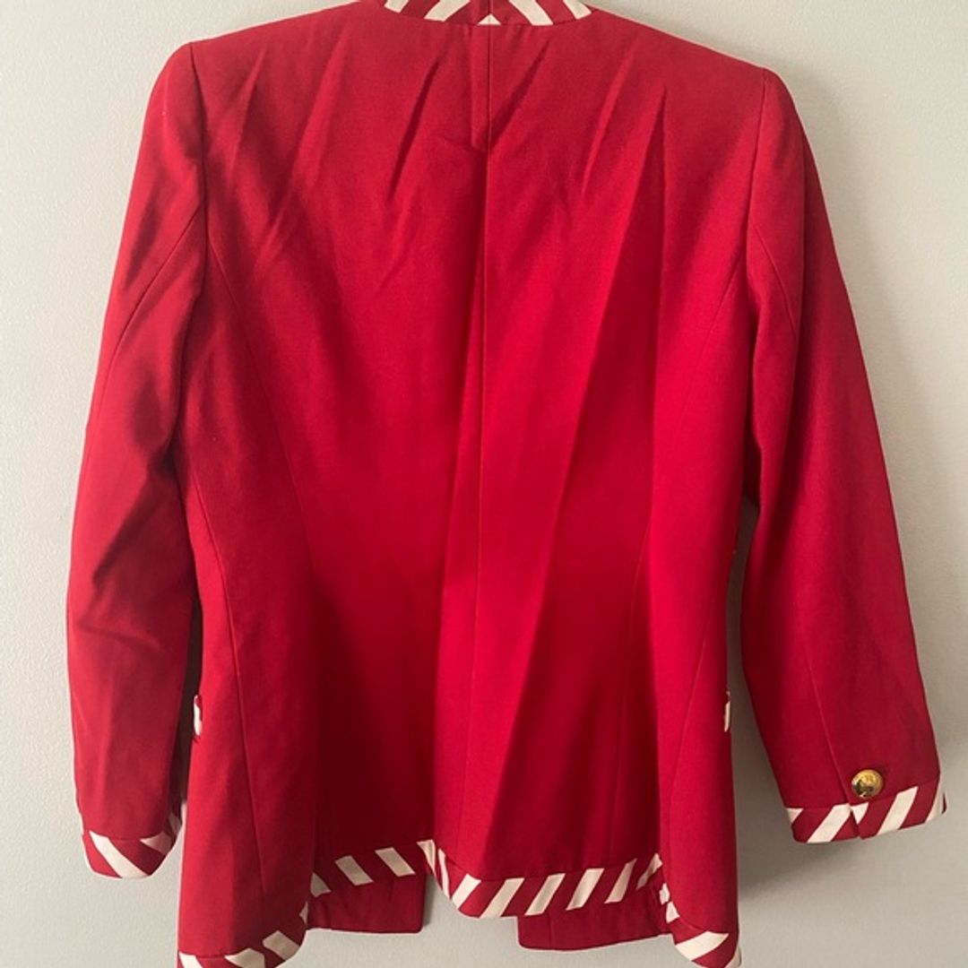 Escada Red Candystripe Blazer