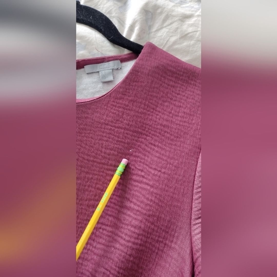 COS Plum Fit and Flare Dress