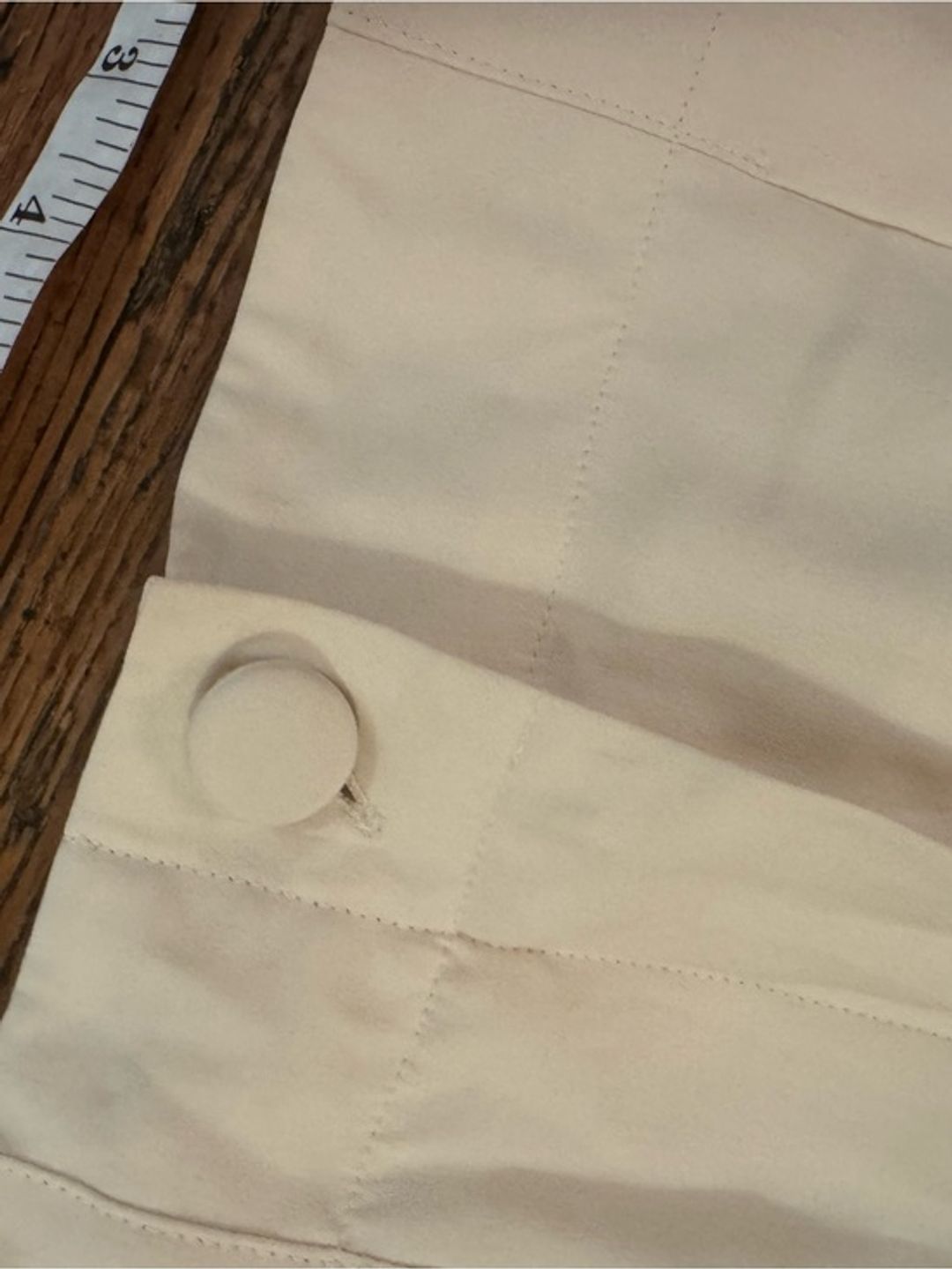 Vintage Silk Pleated Effortless High-Rise Cream Pants