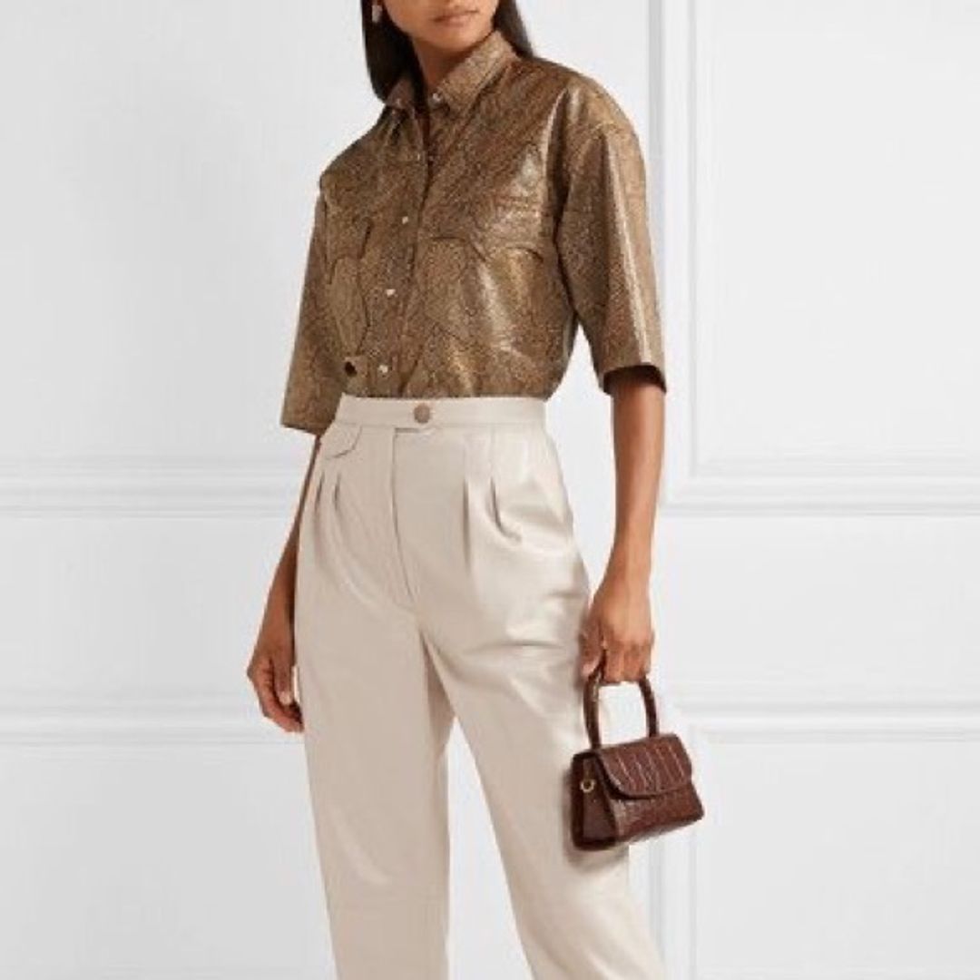 NWT Nanushka Seymour Oversized Snake Print Shirt - Made in Hungary