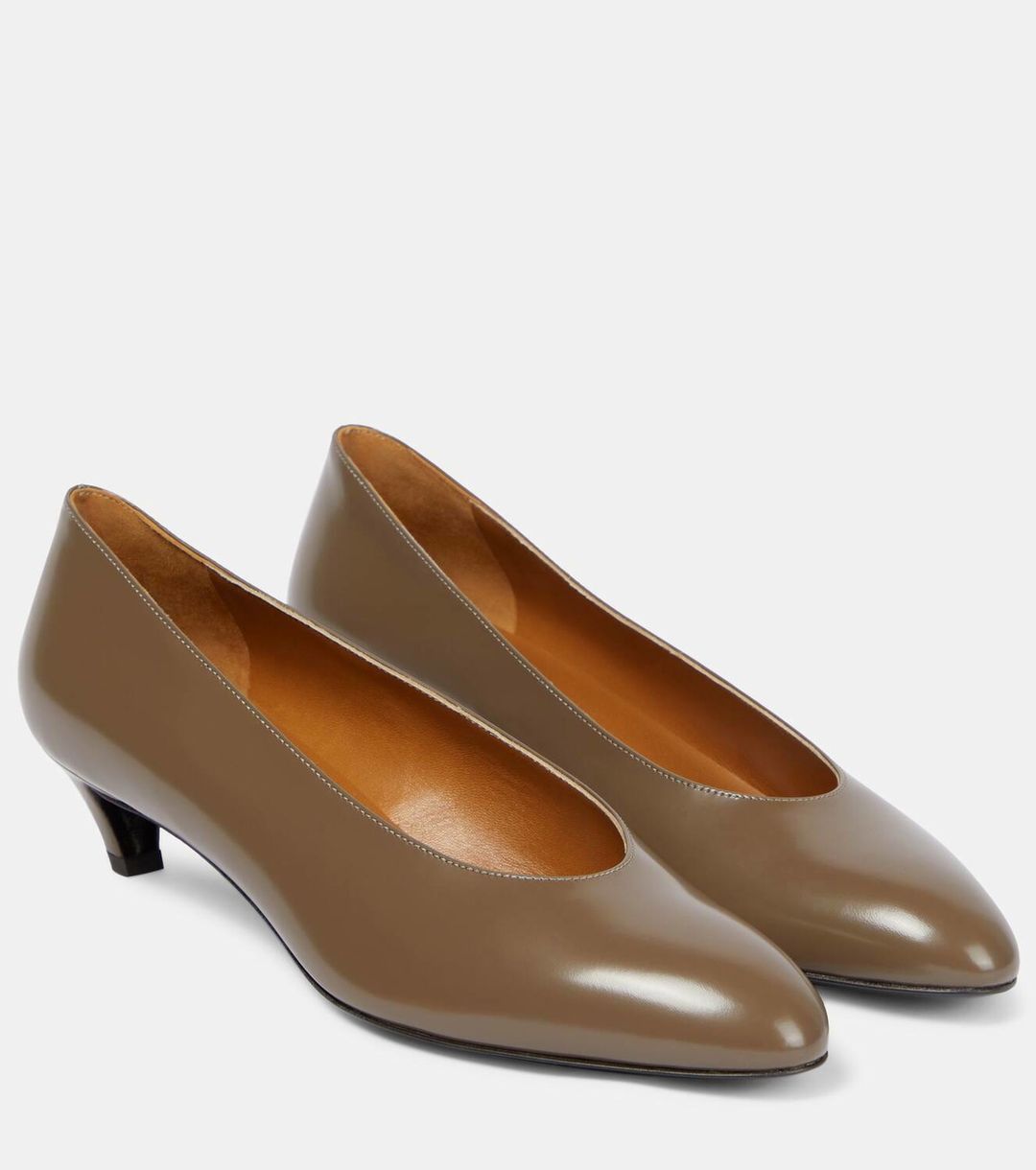 New Almond Leather Pumps