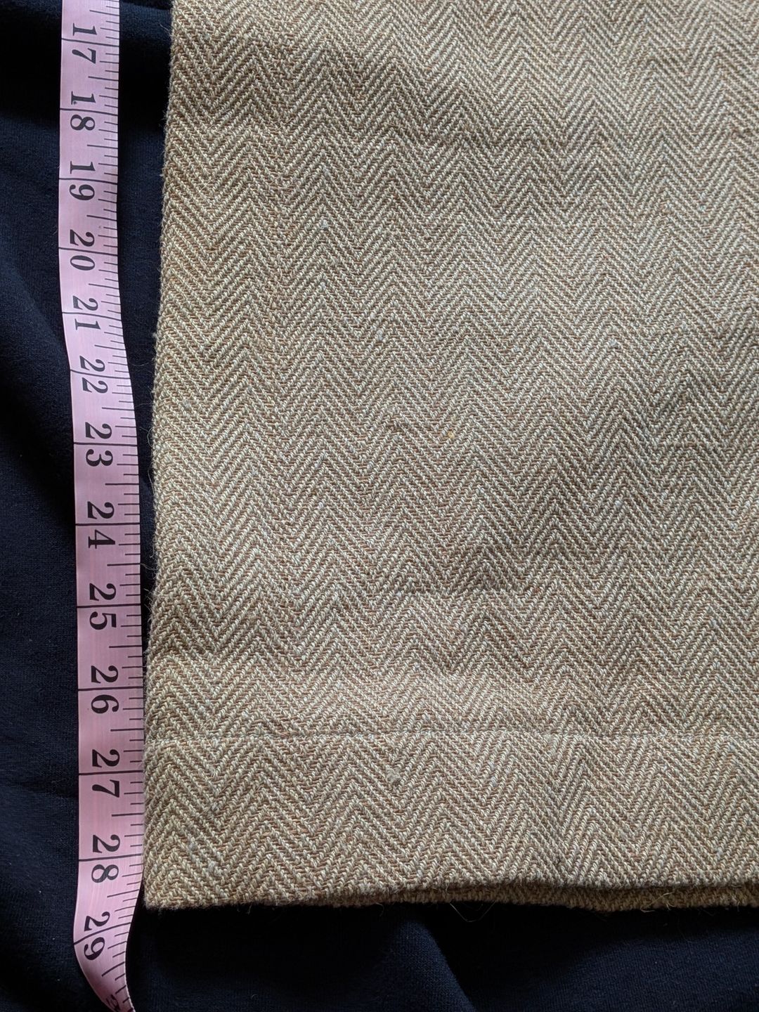 Nubby Thick Cotton Jute Herringbone Overalls Jumpsuit M