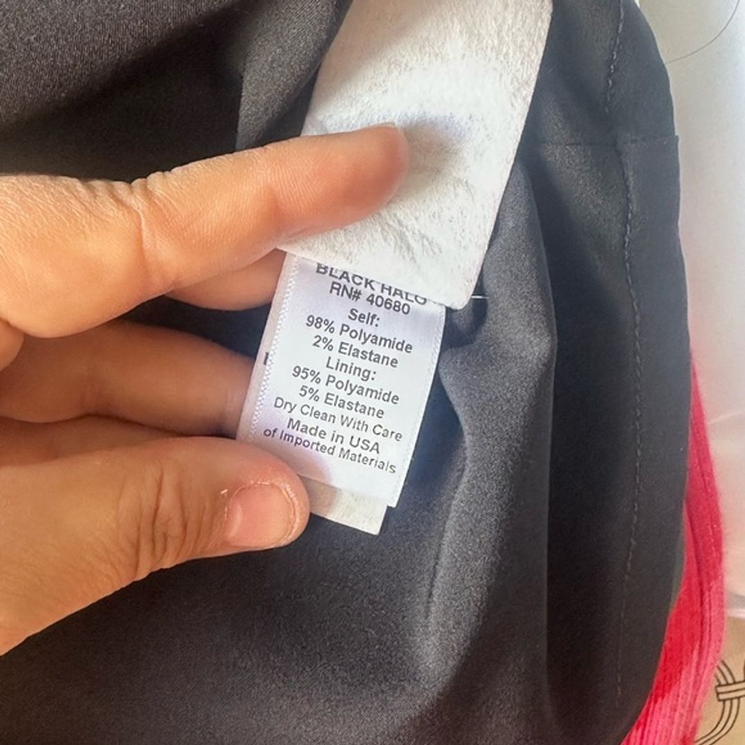 NWT Black Halo Multicolor Abstract Floral Print Mini Dress