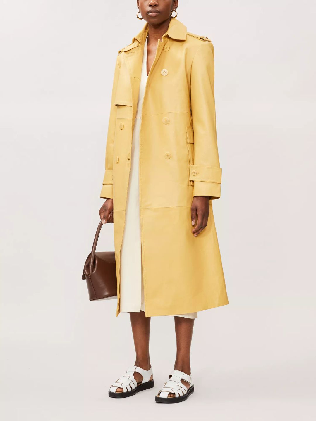 Pirello double-breasted leather coat #5