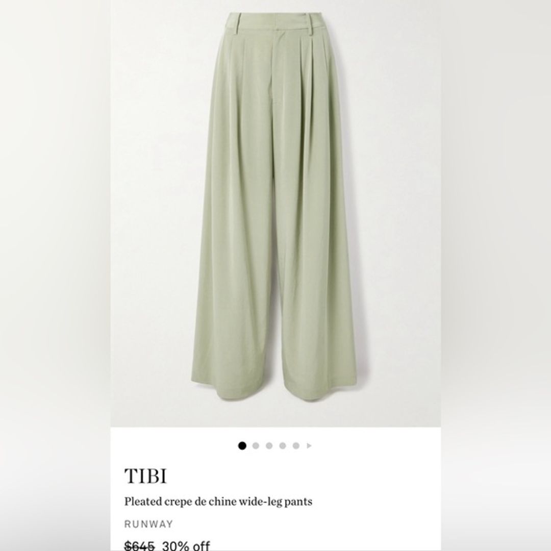 NWT Tibi Relaxed Suiting Triple Pleat Pant