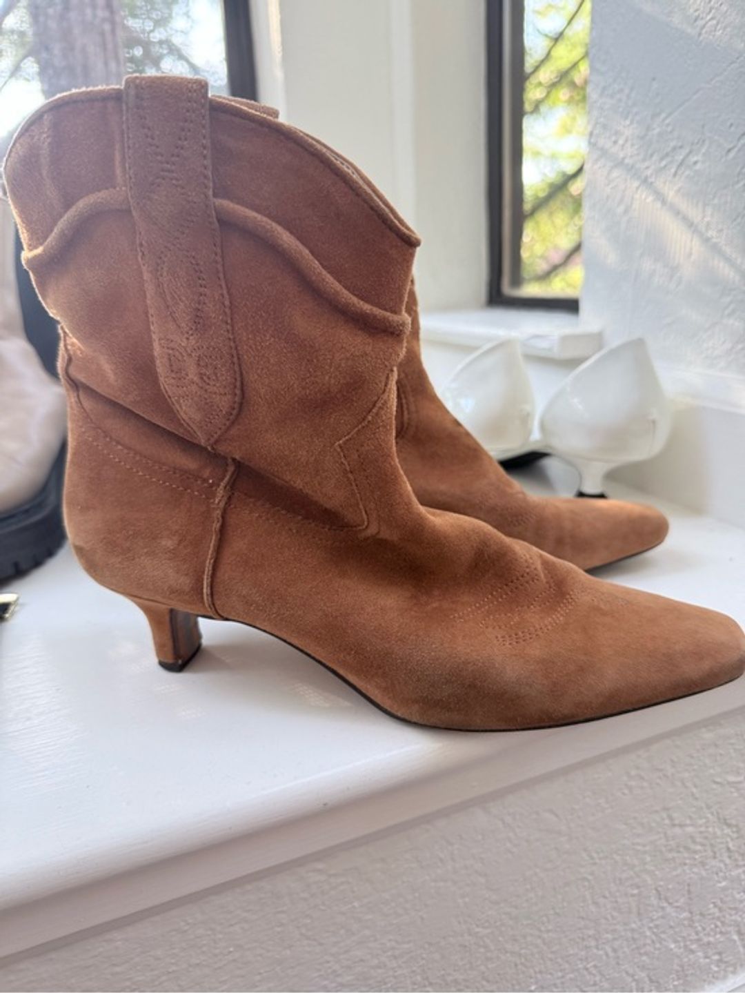 Sam Edelman Women's Suede Western Ankle Boots