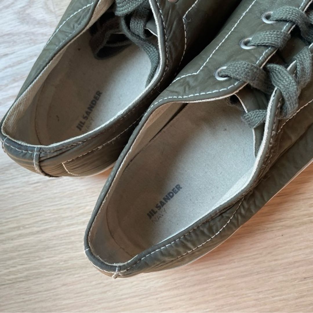Jil Sander Navy Green Sneakers 39 EU  