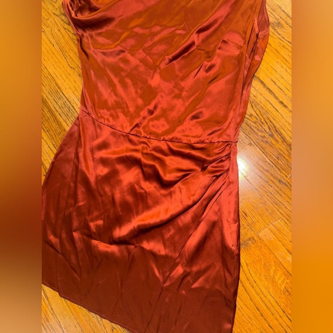 Reformation Alanis Silk Satin Mini Dress