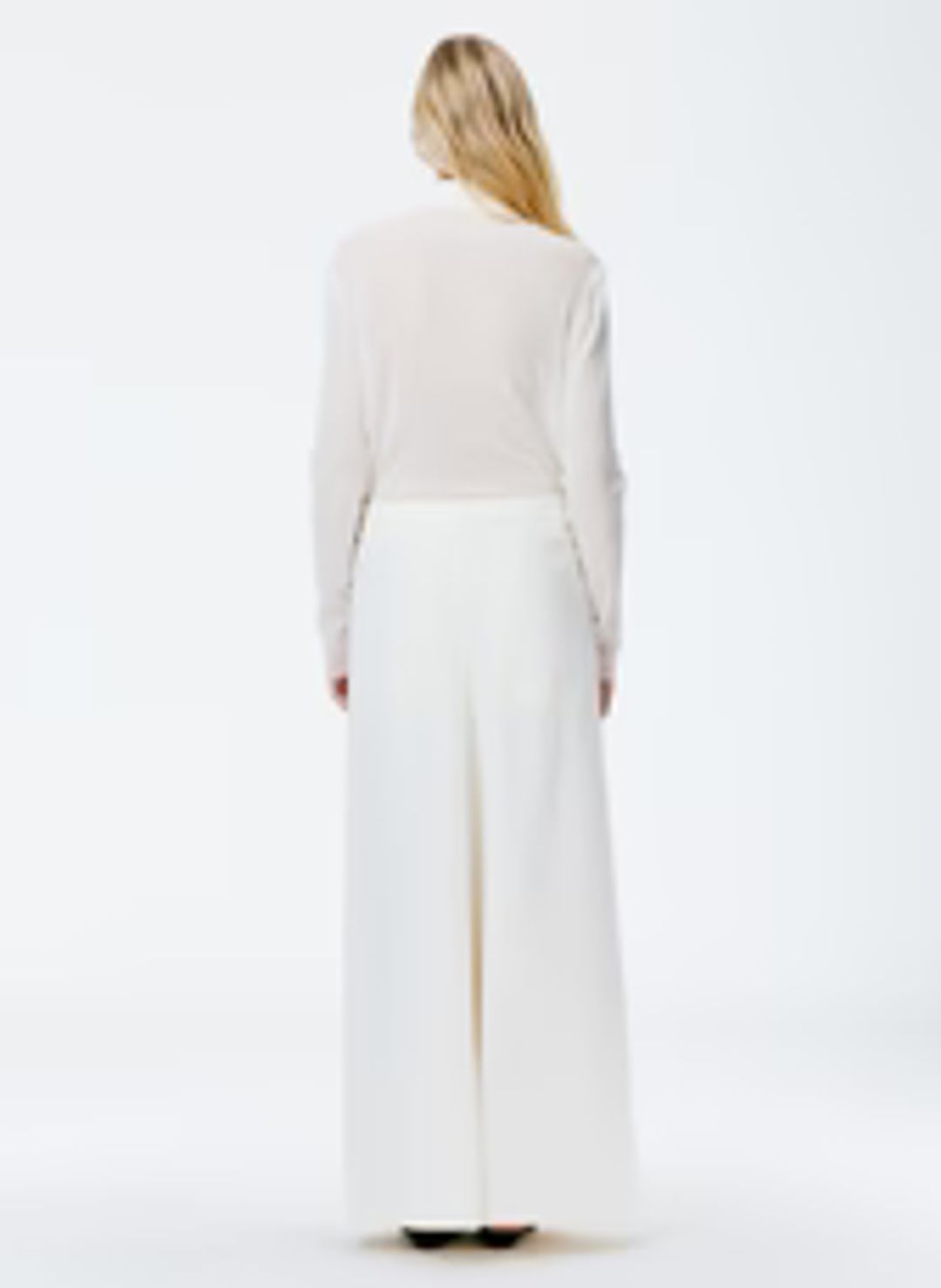 White Denim Godet maxi Skirt