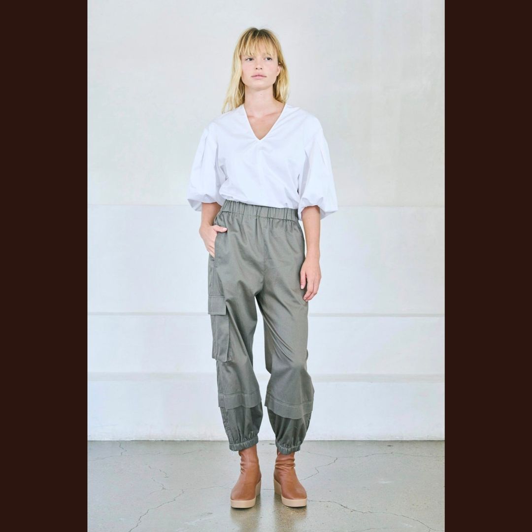 Vintage Cotton Olive Green Pull-on (Wilt) Jogger 