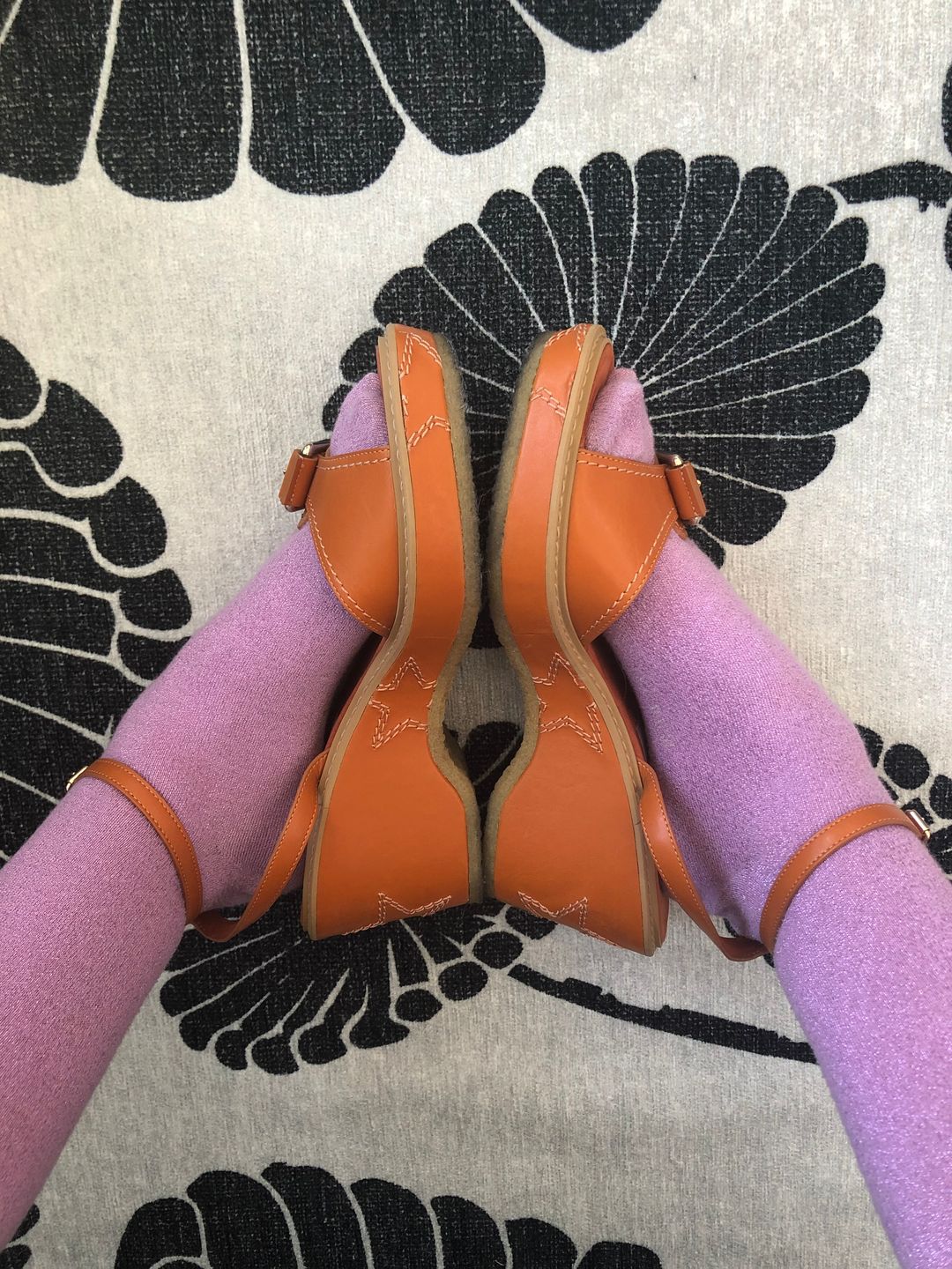 Embroidered Star Platform Sandals