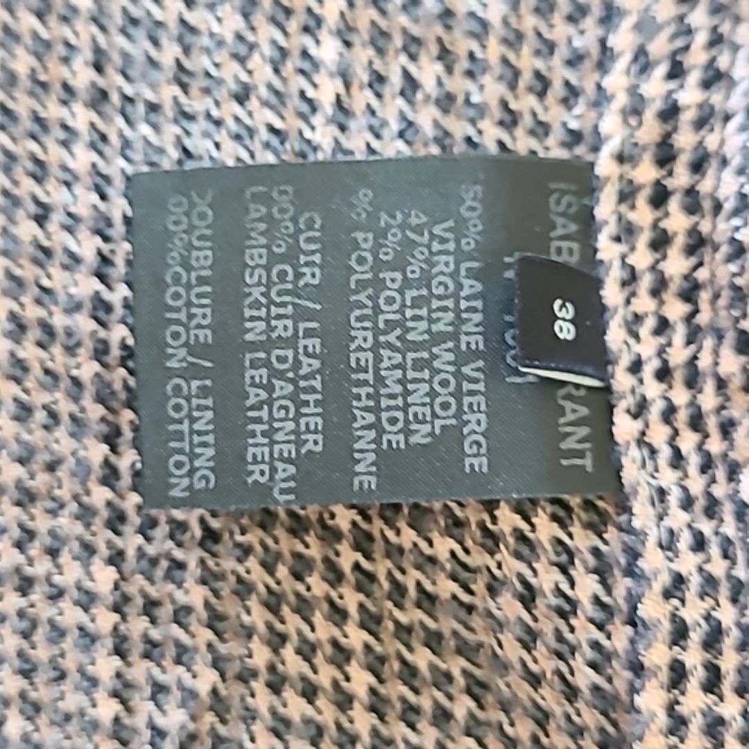 Isabel Marant Pink Tweed Black Leather Trim Jacket