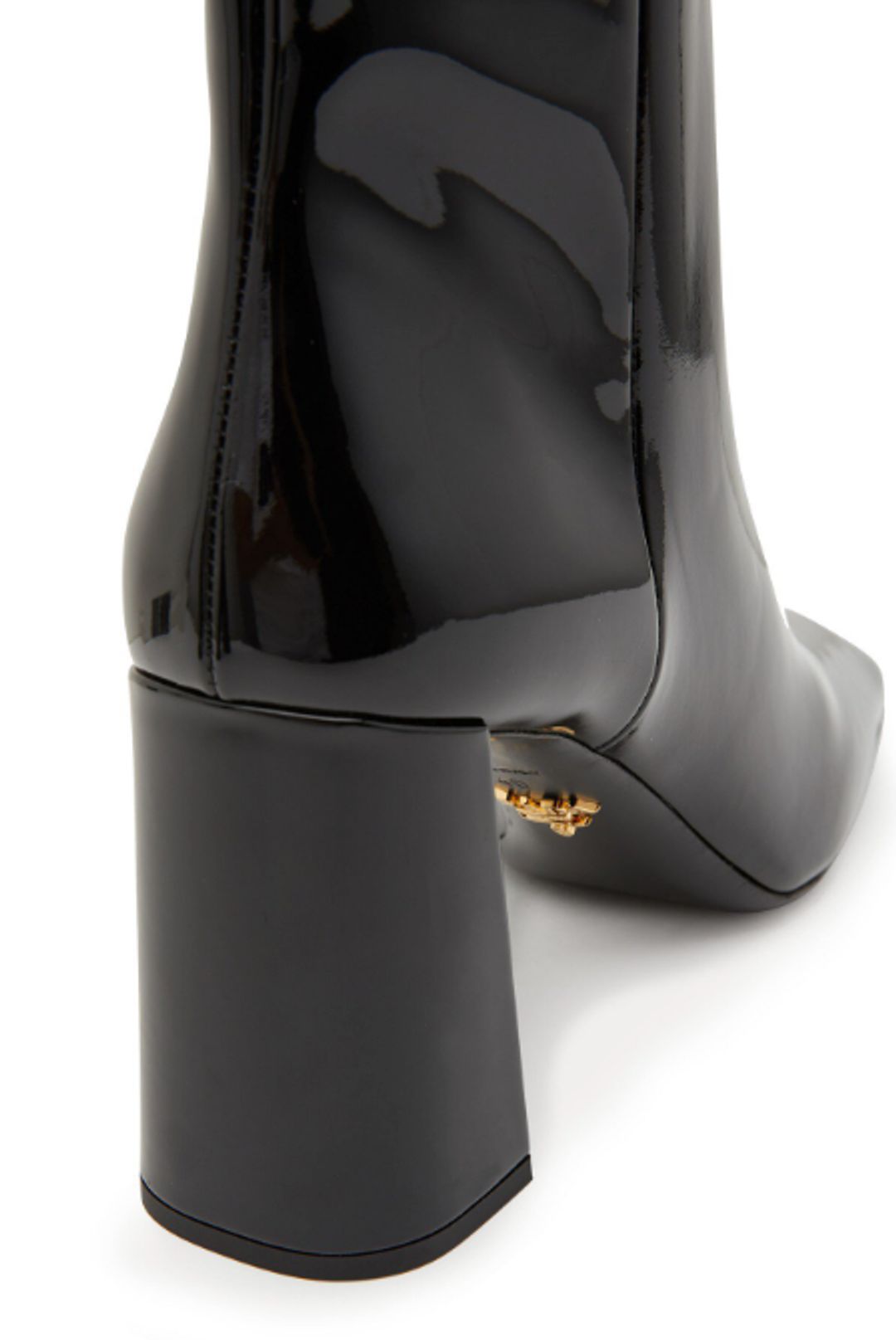 Square Toe Ankle Boots in Black Patent #3