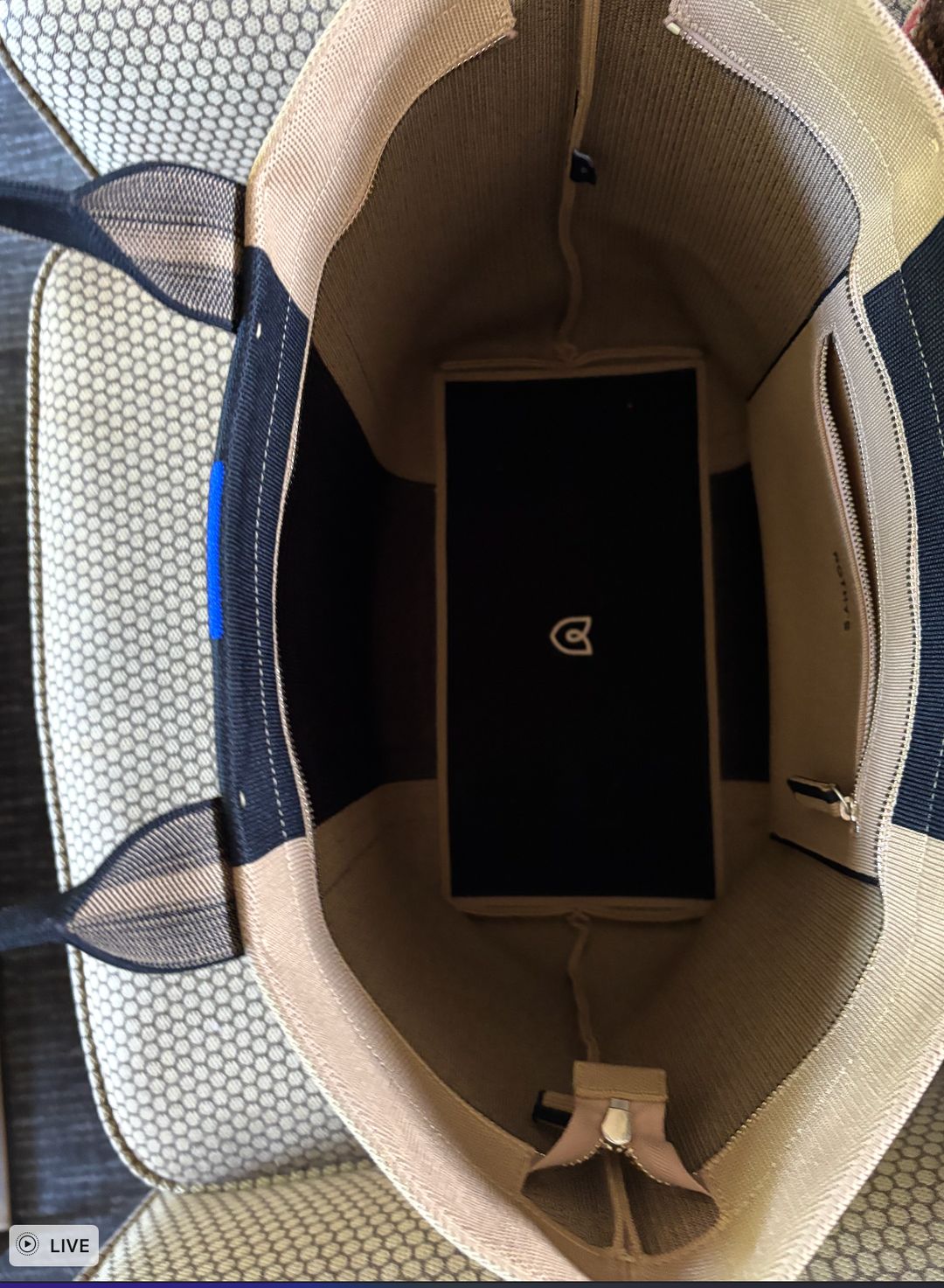 Rothy's The Essential Tote in Camel & Black