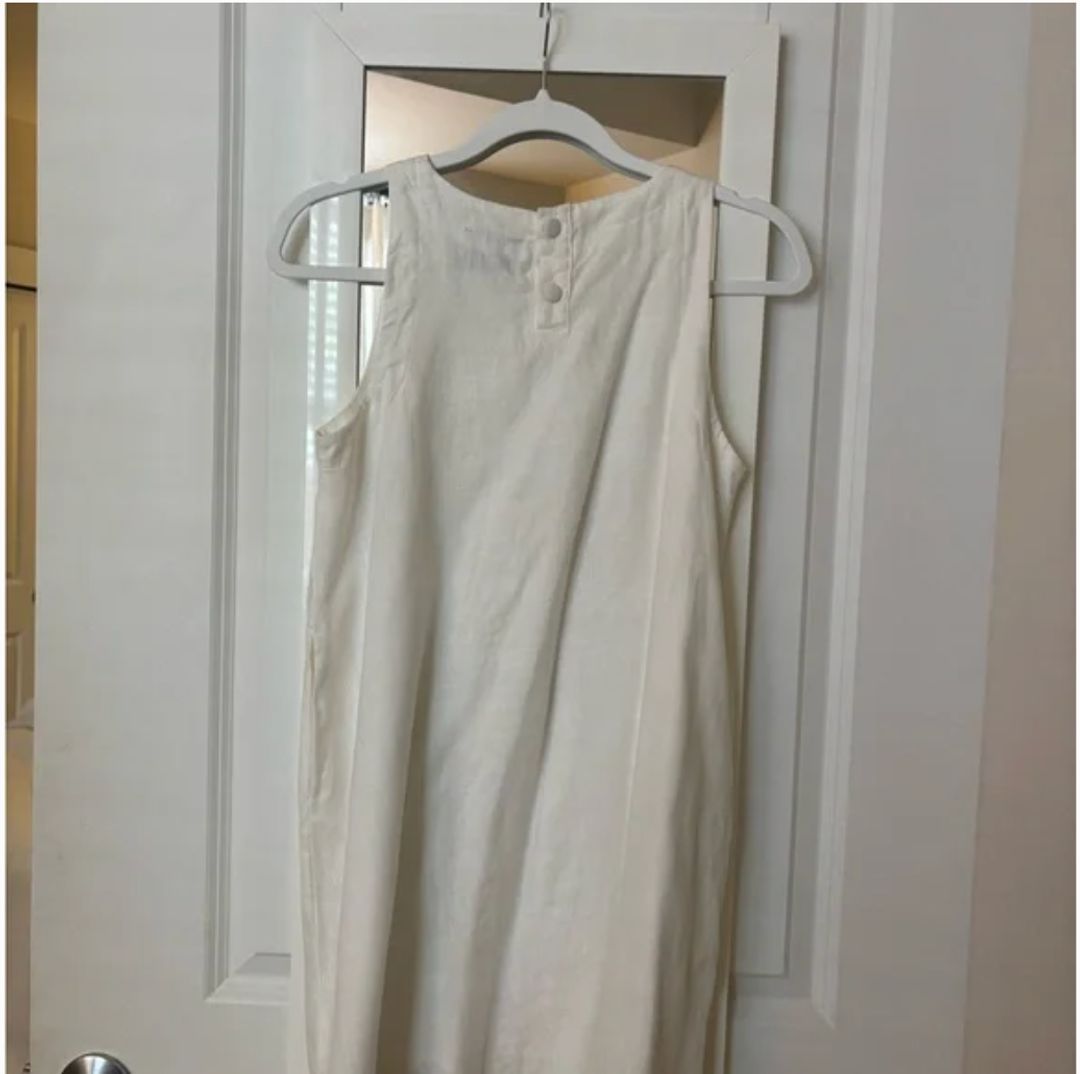 White Linen Pauline Dress
