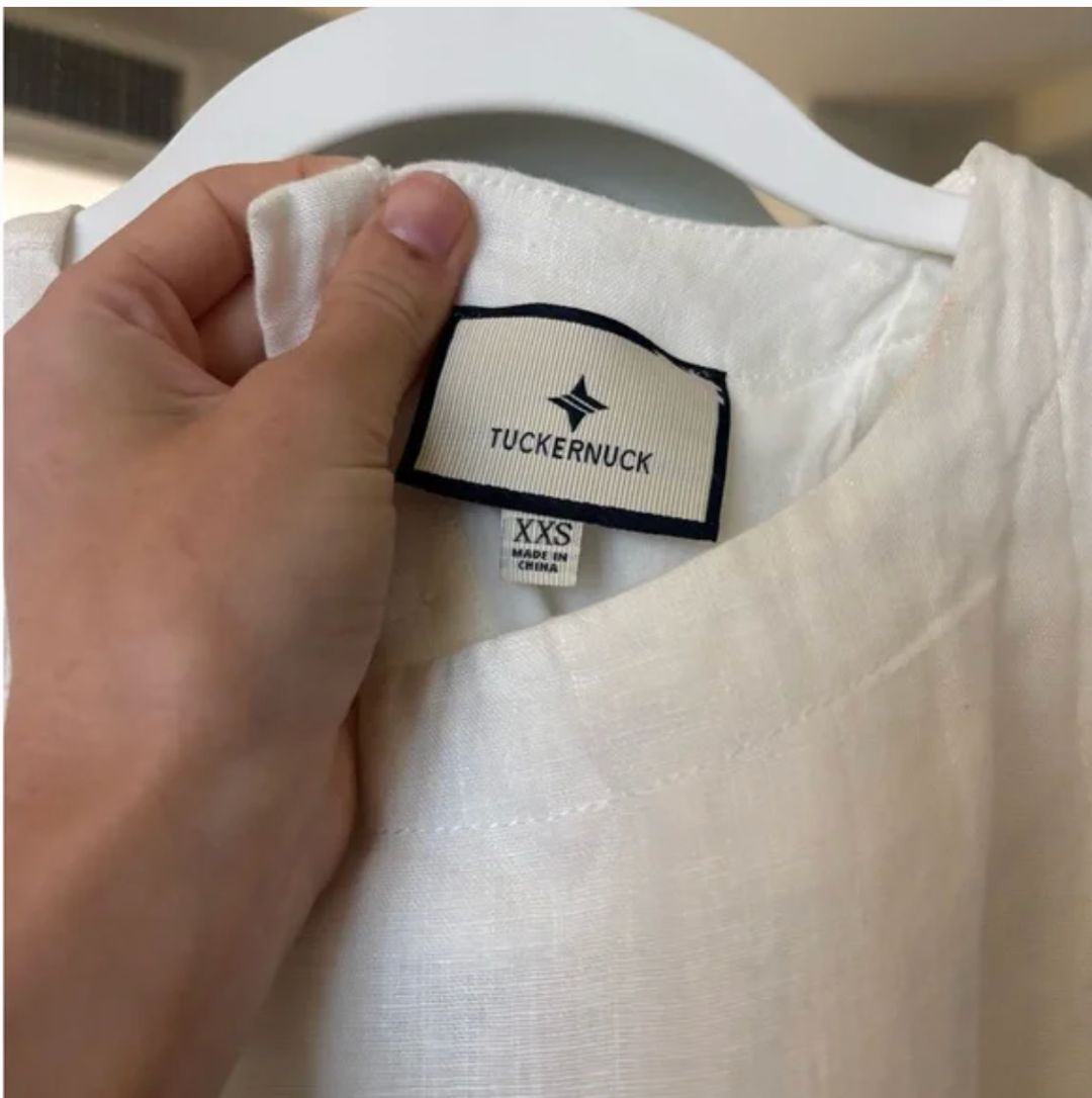 White Linen Pauline Dress