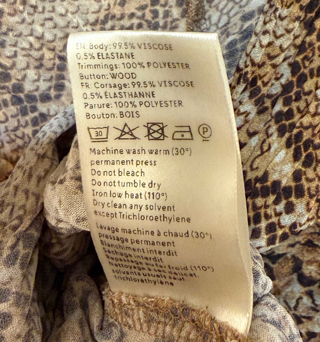 CHUL Balloon sleeve dress - Brown snake on Garmentory