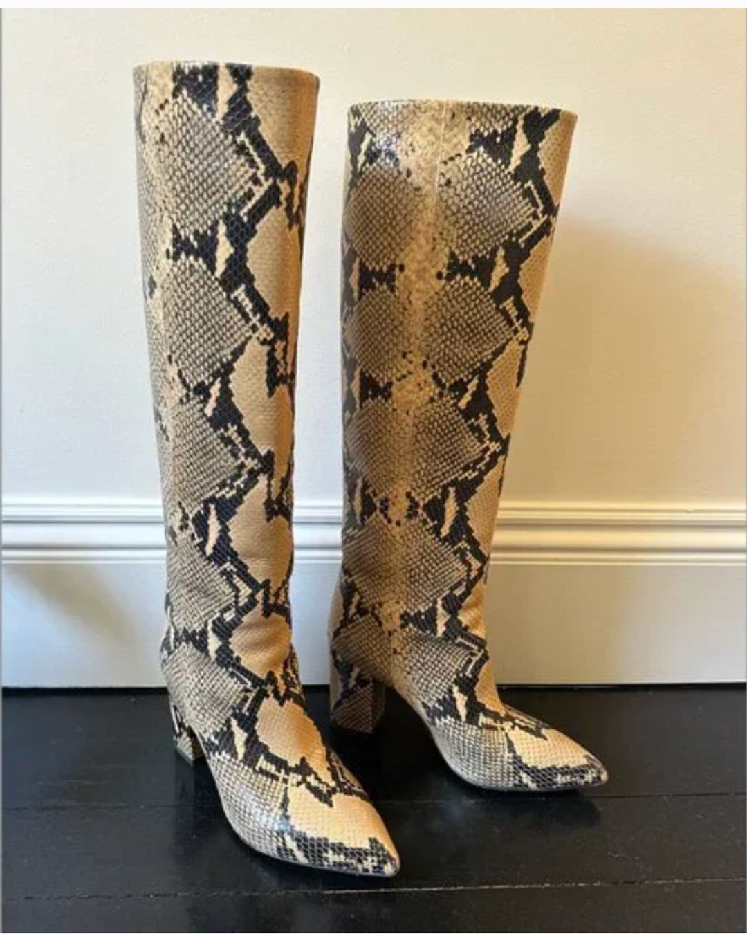 Aanja 70 python-effect leather knee-high boots