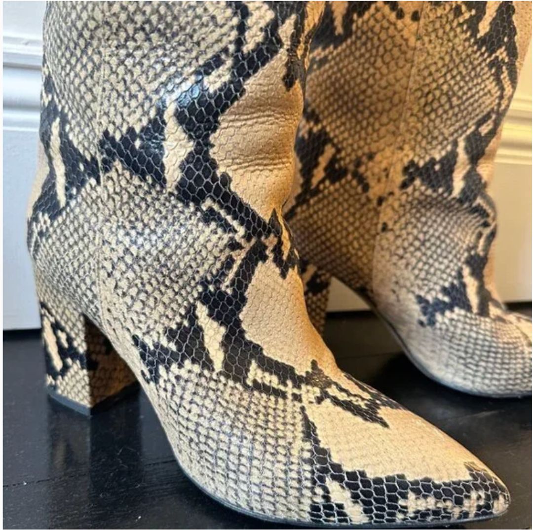 Aanja 70 python-effect leather knee-high boots