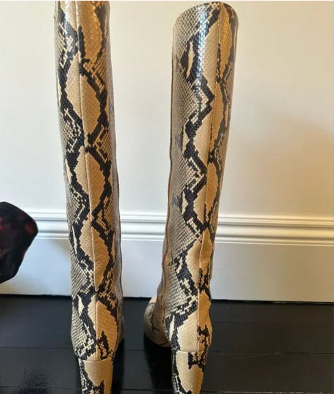 Aanja 70 python-effect leather knee-high boots