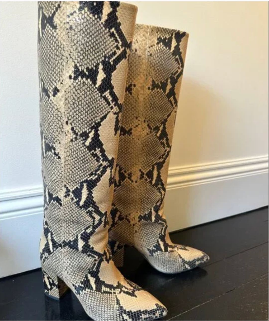 Aanja 70 python-effect leather knee-high boots
