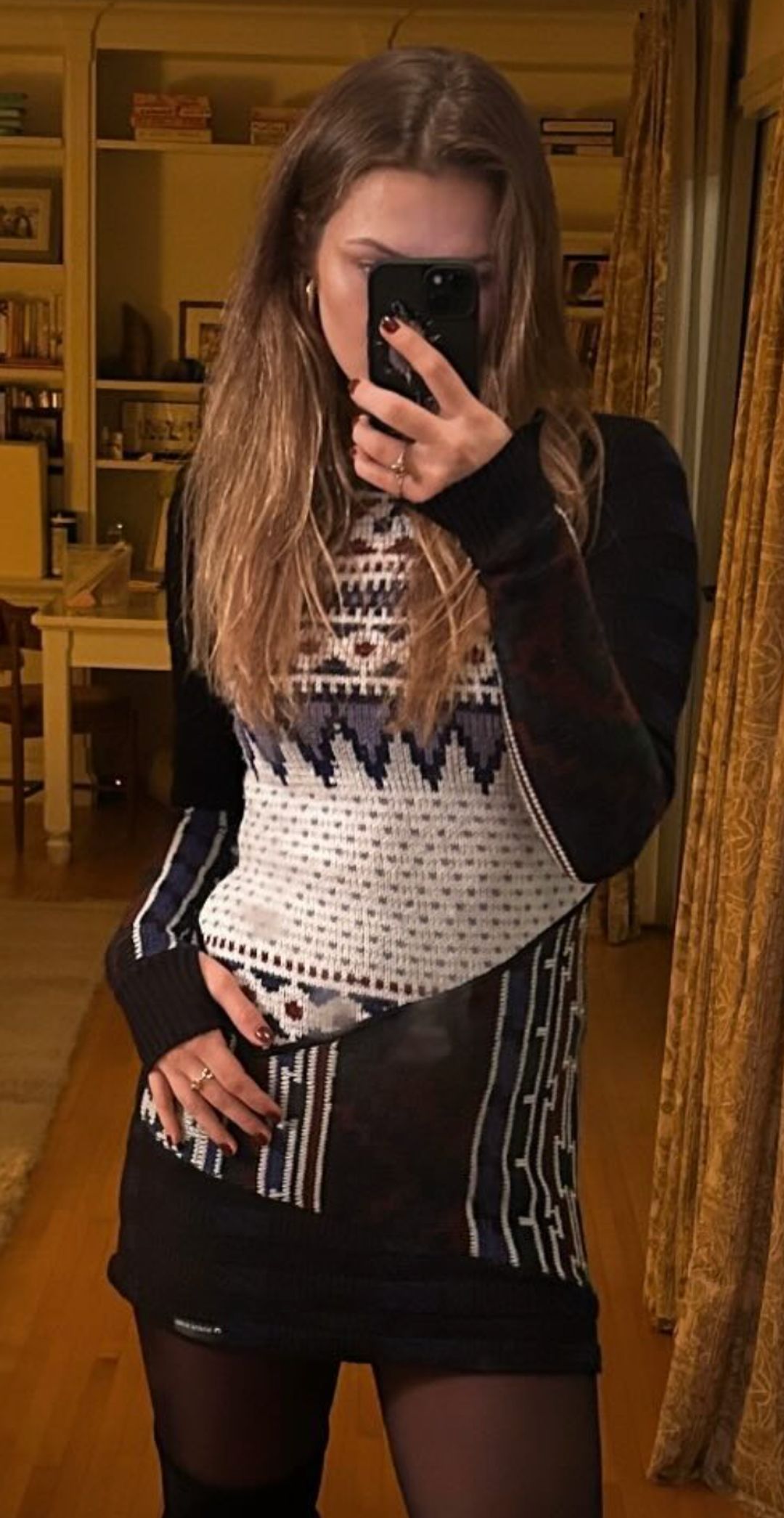 Upcycled Patchwork Sweater Dress