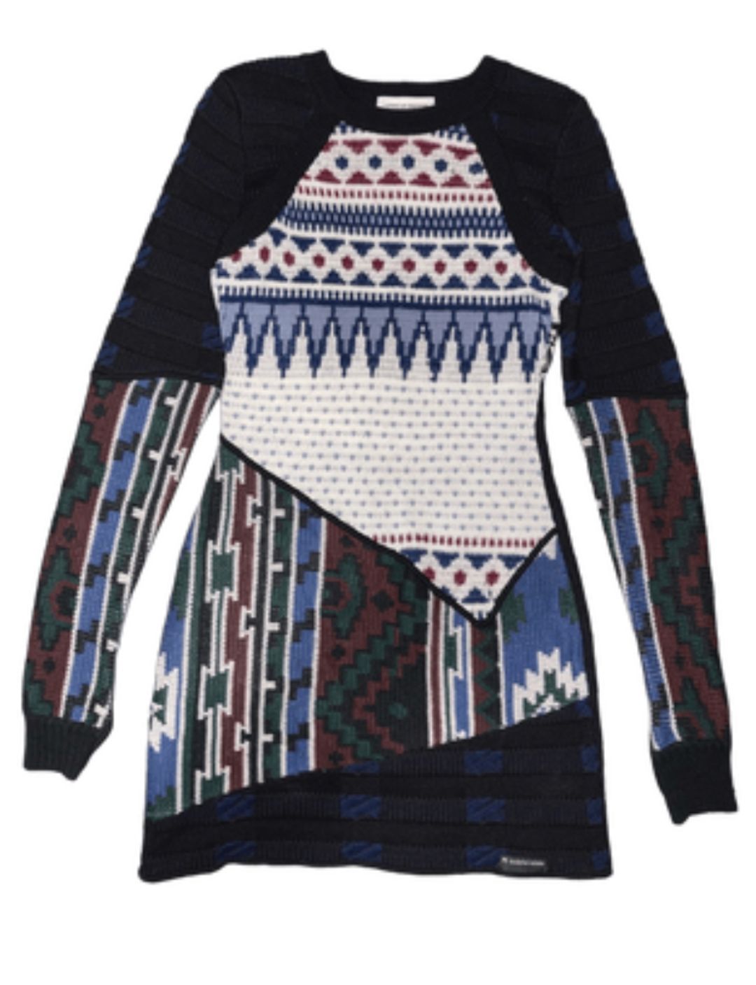 Upcycled Patchwork Sweater Dress