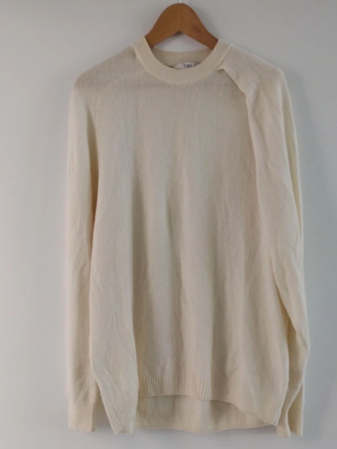 Feather Weight Cashmere Cutout Sleeve Pullover