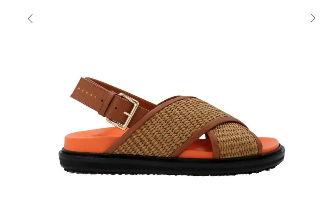 Fussbett Cross-Strap Woven/Leather Sandals with Adjustable Strap