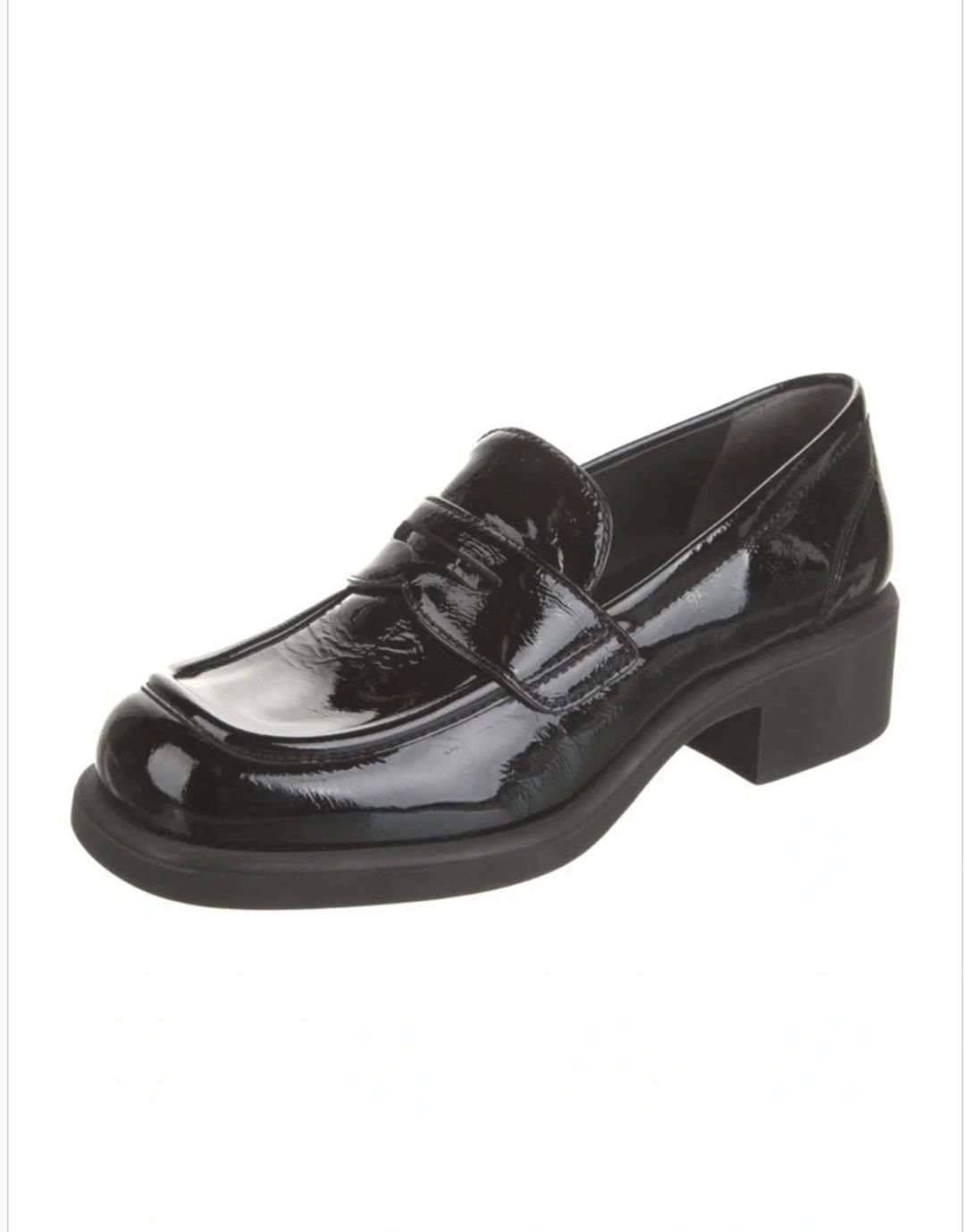 Patent Leather Square Toe Loafer