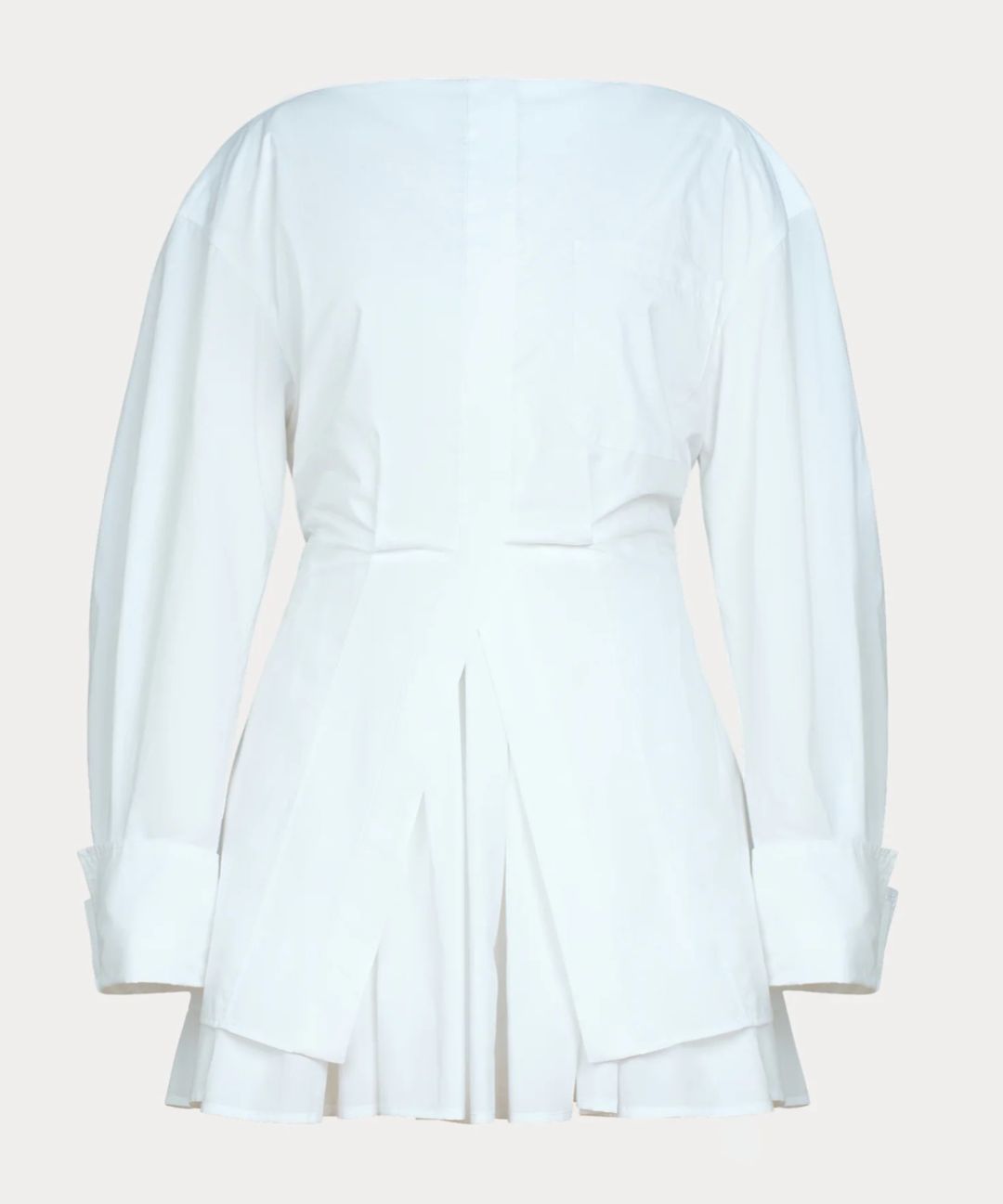 White long-sleeve dress