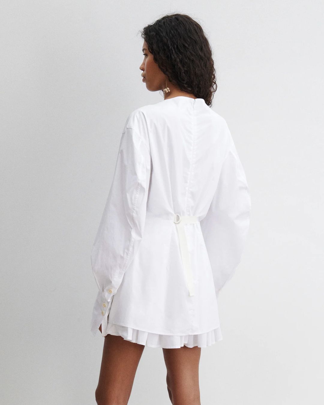 White long-sleeve dress