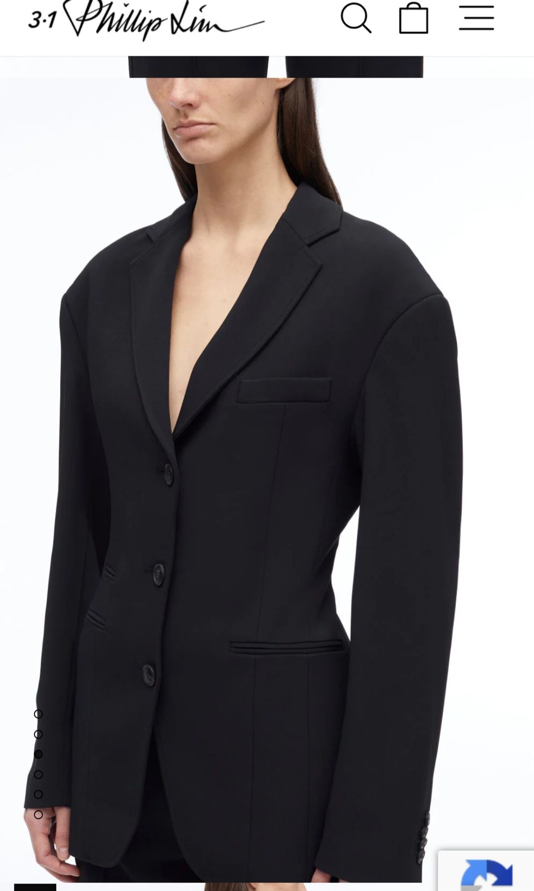 Tailored blazer with notch lapels