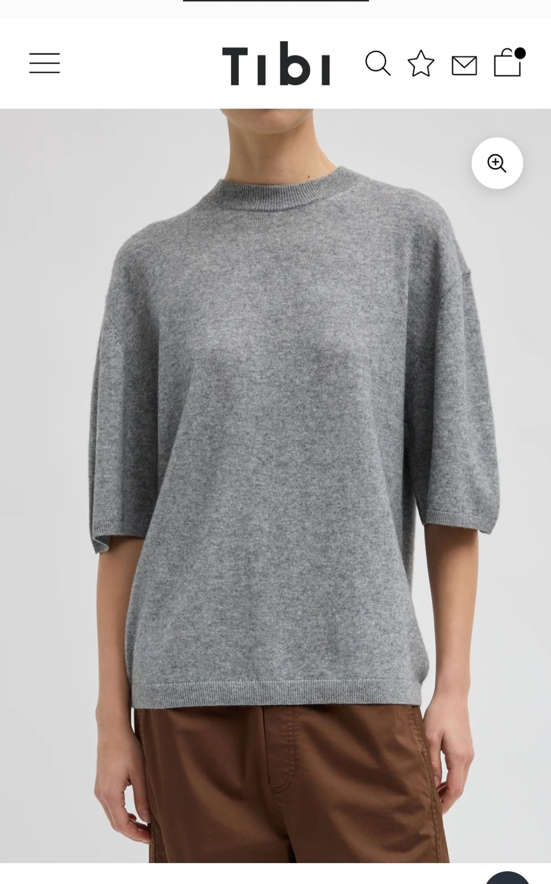 Washable Cashmere Oversized Easy T-Shirt