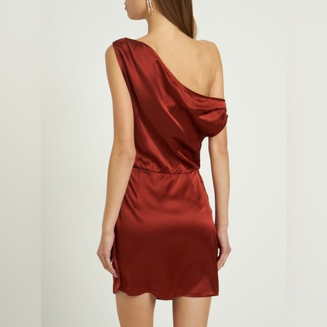 Reformation Alanis Silk Satin Mini Dress