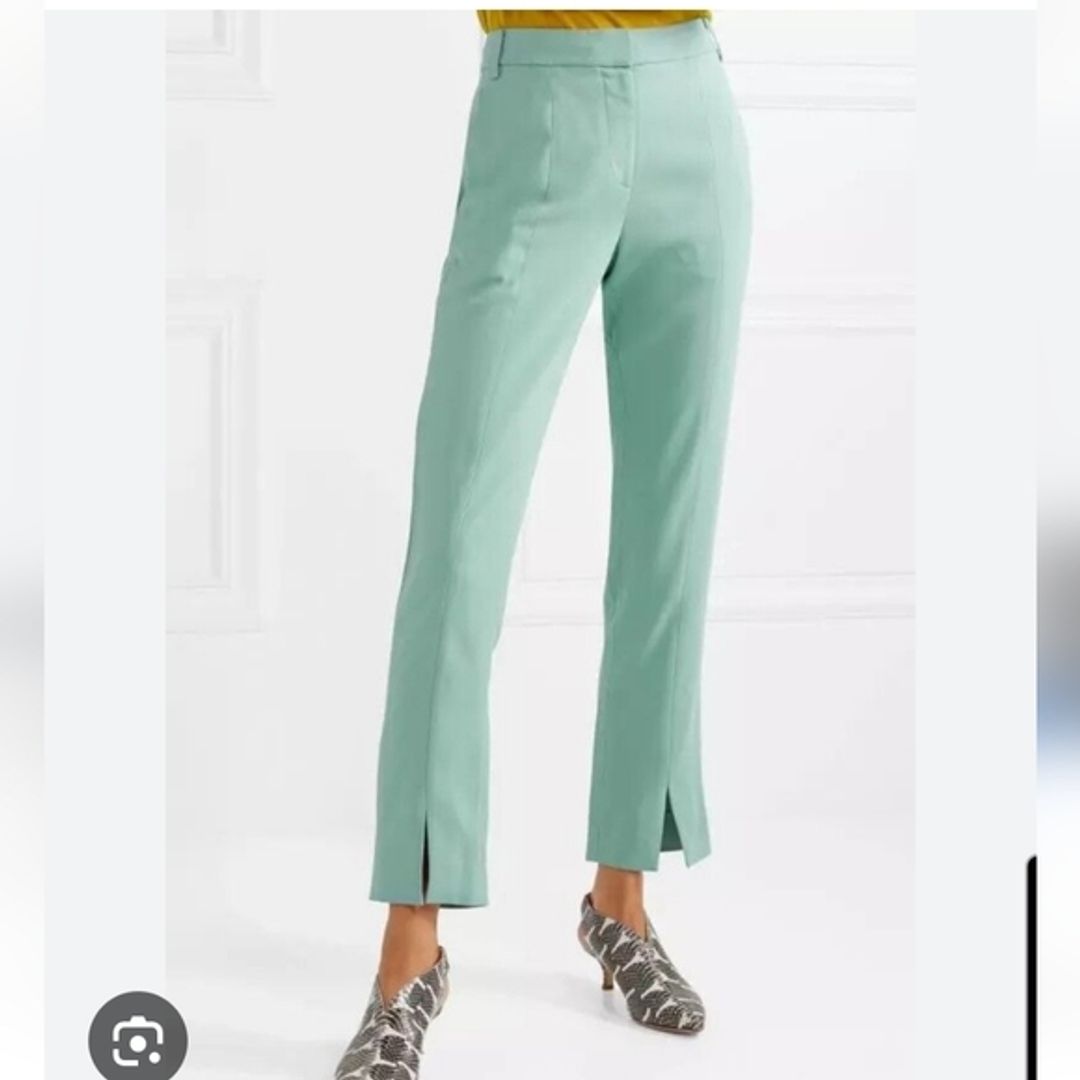 Tibi BEATLE Stretch Crepe Straight Leg Pants in Good Condition