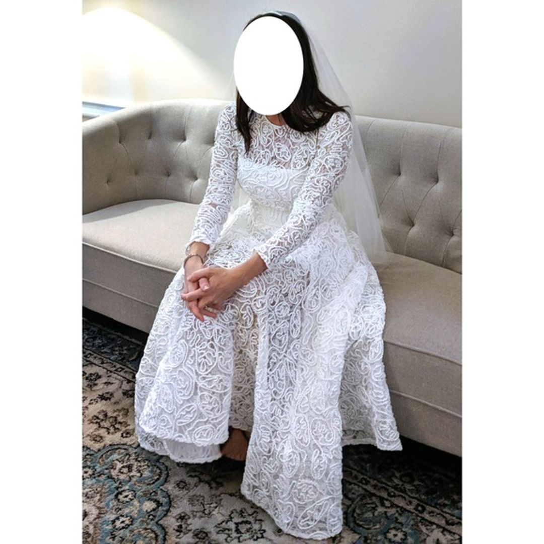 Maticevski Promising Embroidered Lace Midi Skirt Top Wedding Dress with Matching Top