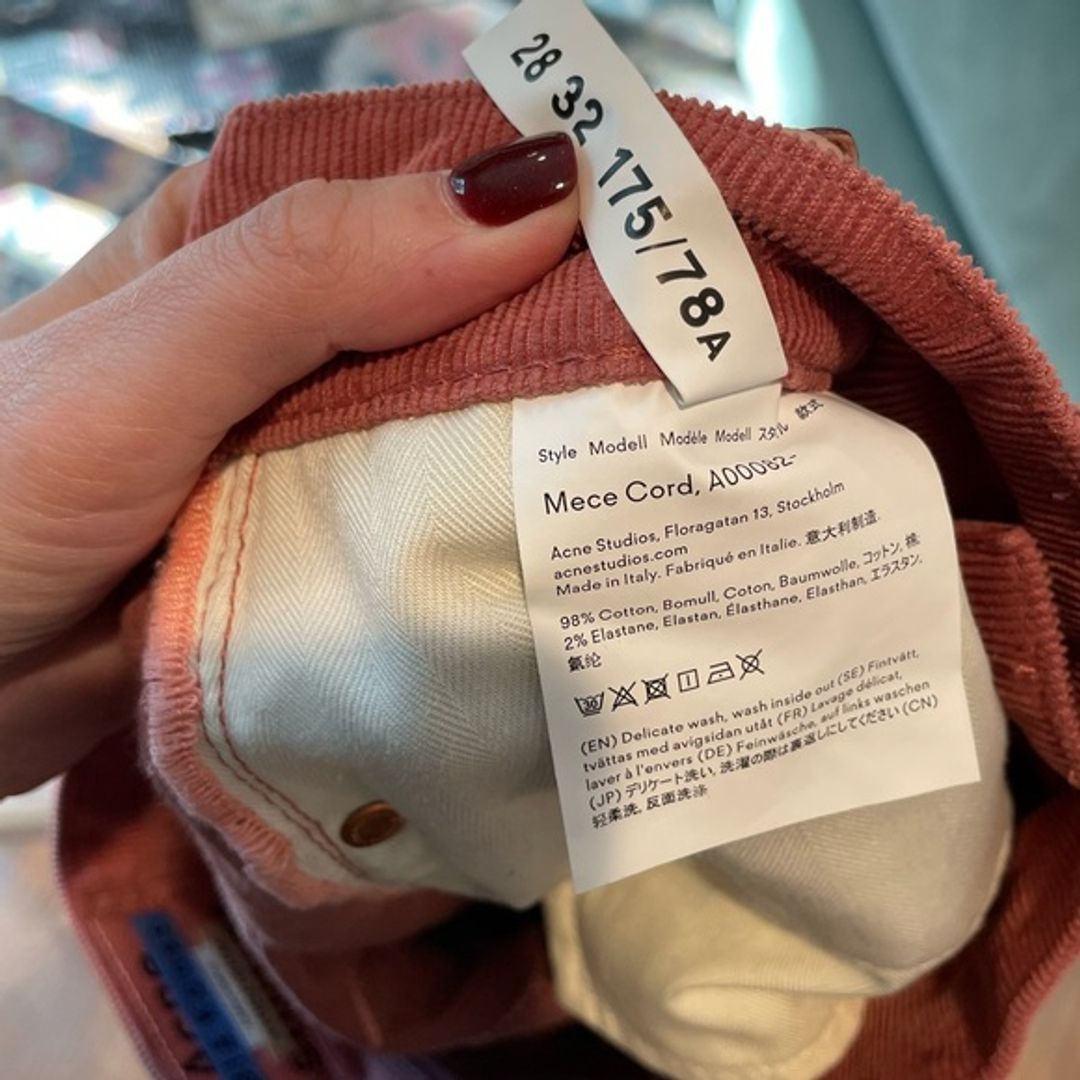 NWT Acne Studios Mece Corduroy Pants