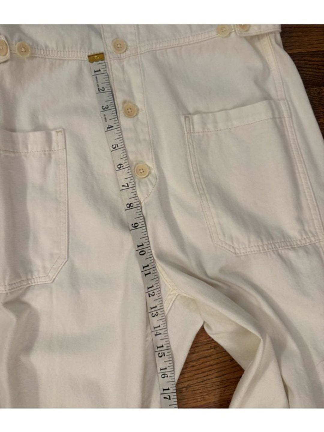 Reformation Morgan Twill White Short-Sleeve Utility Jumpsuit
