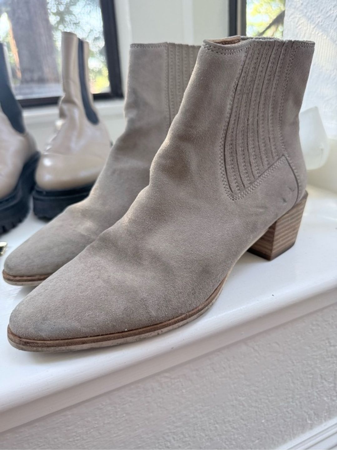 Rag & Bone Rover Boot in Warm Grey Suede
